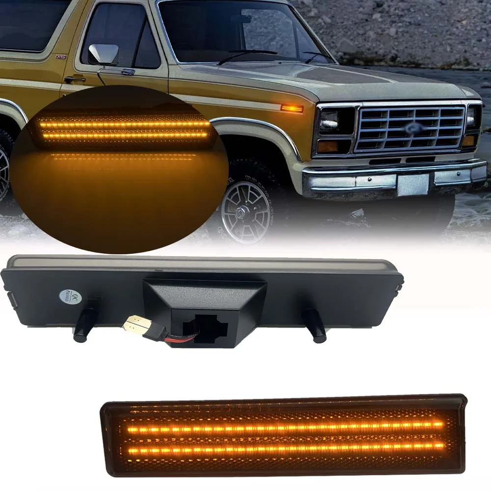Для 1980 1981-1986 Ford BRONCO F-100 F-150 F-250 Бронко Full F-350 автомобильный передний бампер Sidemarker угловая лампа