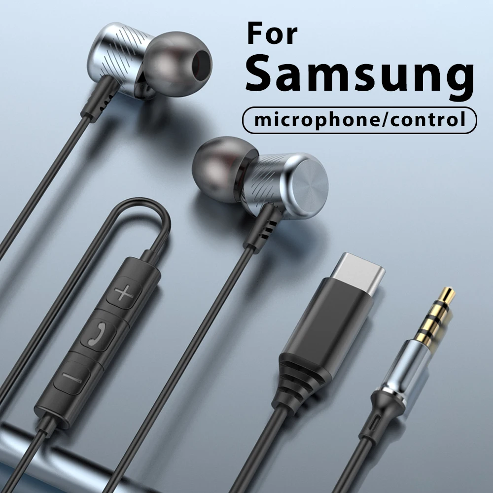 Наушники Type-C для Samsung Galaxy S25/S24/S23/S22 Проводные наушники Ultra USB C со встроенным микрофоном Геймерская гарнитура для iPhone 15/16