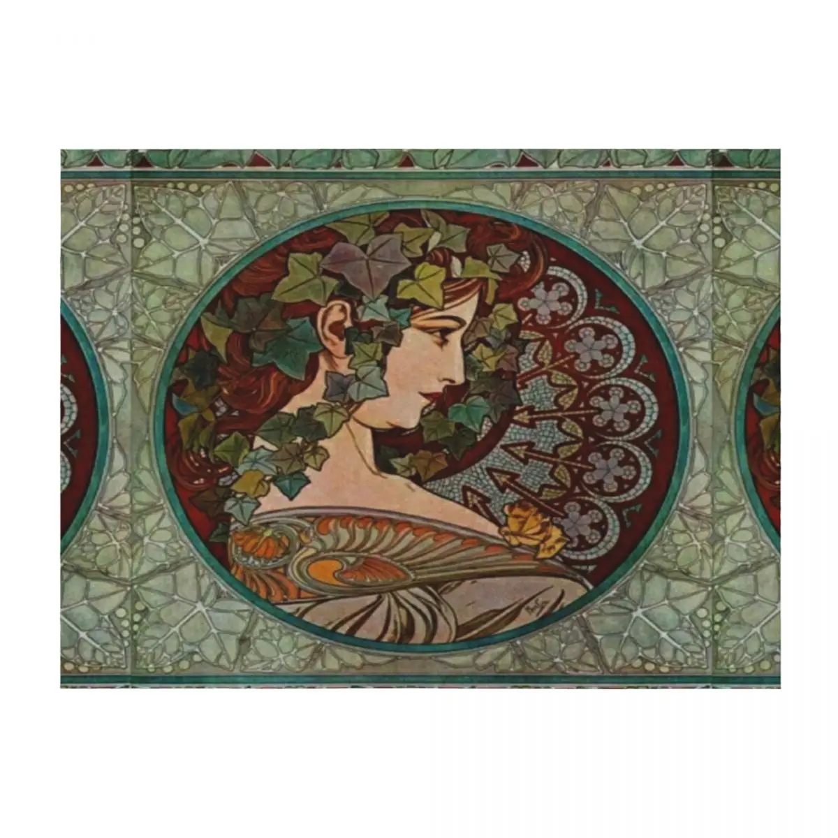 Альфонс Муха - плющ, 1860 - 1939 Пледы Одиночные роскошные дорожные одеяла из фланелевой ткани