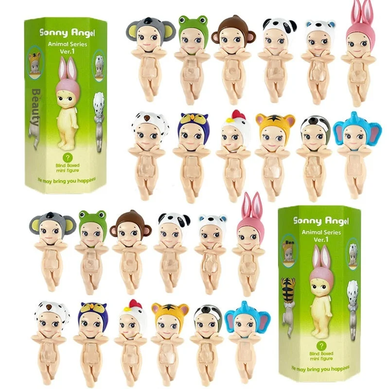 Фото Аниме Sonny Angel Blind Box, серия животных 1-го поколения, детские игрушки, ангел для девочек, милая загадочная игрушка-сюрприз, аниме-модель, подарки №4