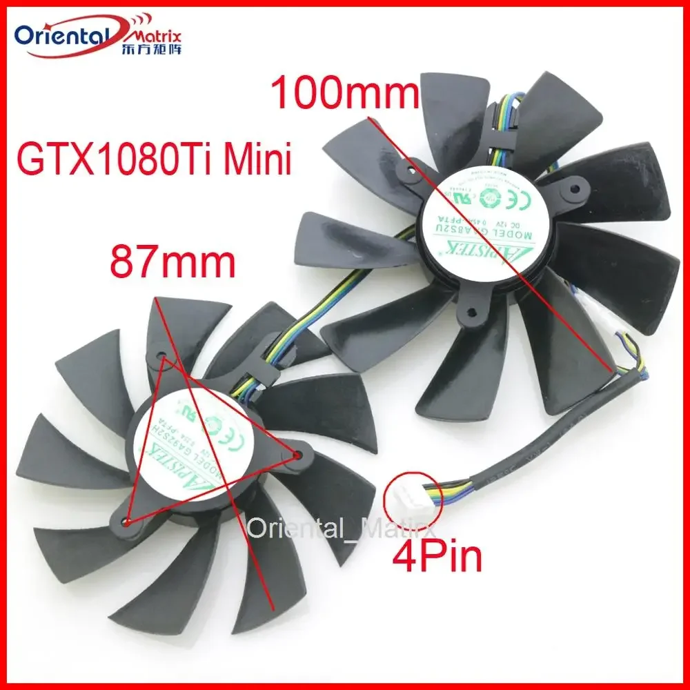 GA92S2U GAA8S2U-PFTA DC12V VGA вентилятор для ZOTAC GTX1080Ti мини-вентилятор охлаждения видеокарты