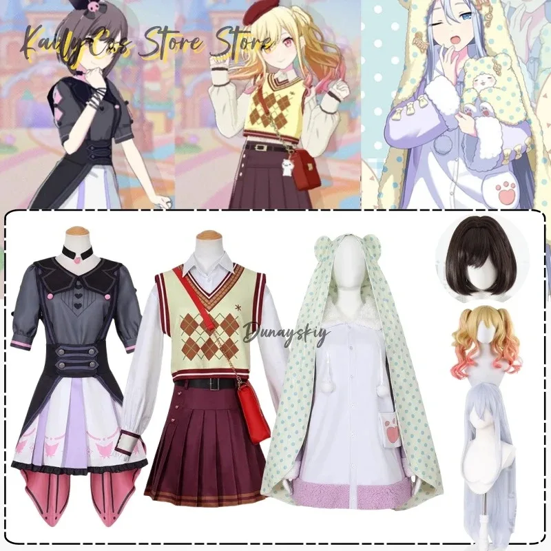 PJSK Neo Косплей Аниме Shinonome Ena Костюм Tenma Saki Униформа Сумка Yoisaki Kanade Комплект одежды Вечеринка Sing Одежда для женщин