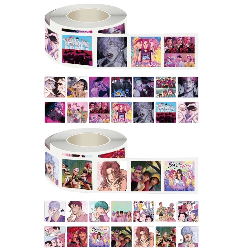 Kawaii 500 шт. KPop охотники на демонов DIY наклейки аниме запечатанная этикетка украшения мультфильм детская вечеринка конфеты наклейки игрушки