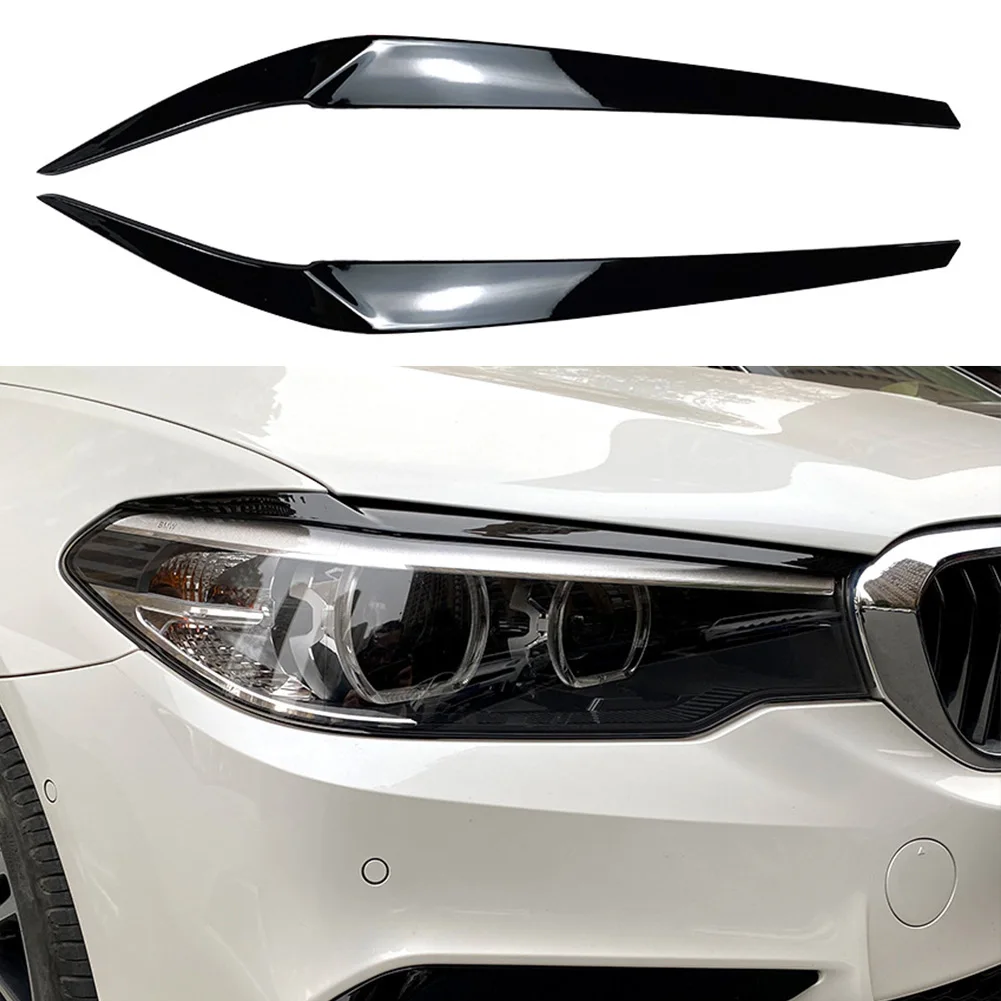 2 шт., пластиковые накладки на передние фары BMW 5 серии G30 525i 2017-2021