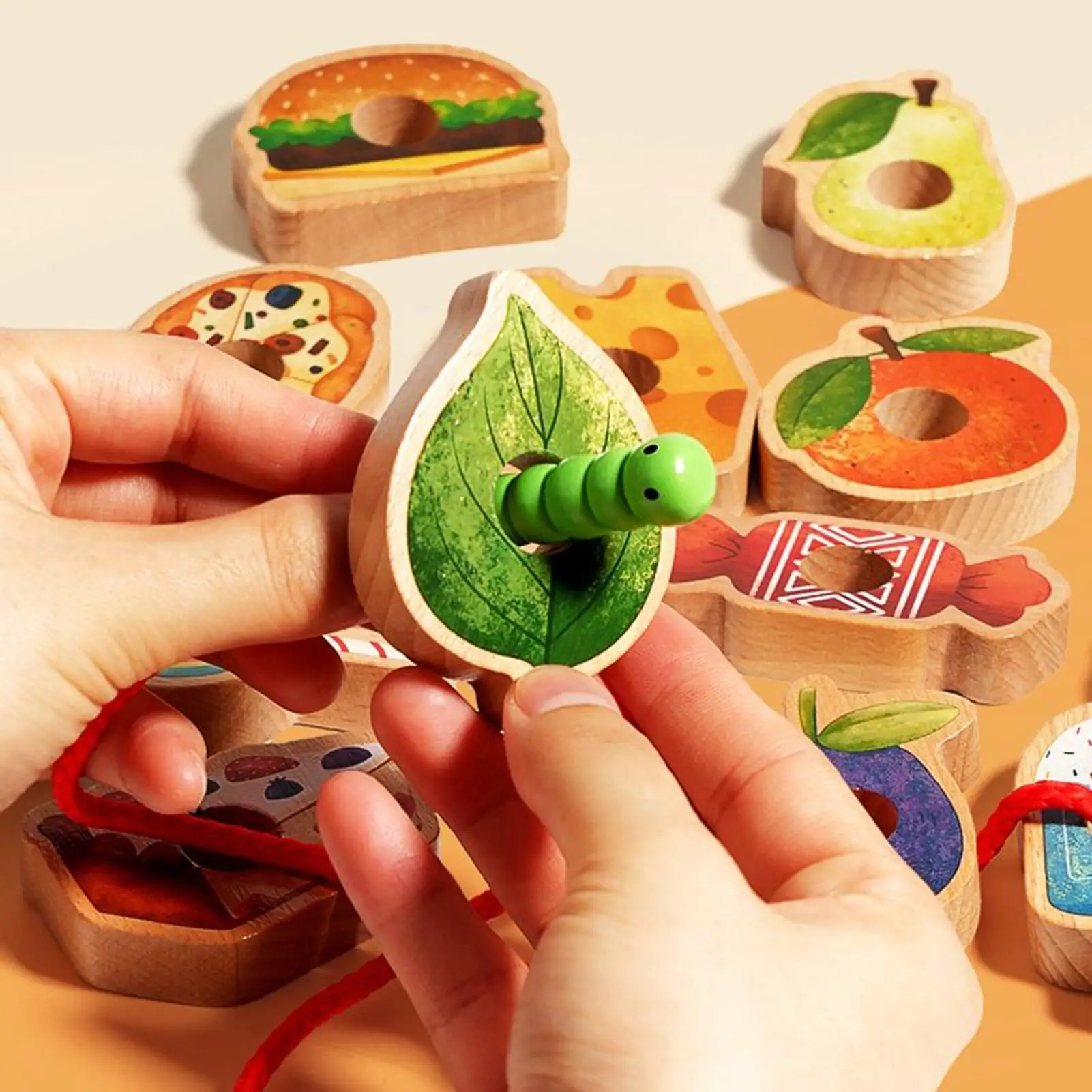 Игрушка со шнуровкой, игрушки с резьбой, занятия, игра на веревке, сортировка для дошкольников, обучения, развития малышей, дети, девочки и мальчики в возрасте от 3 лет