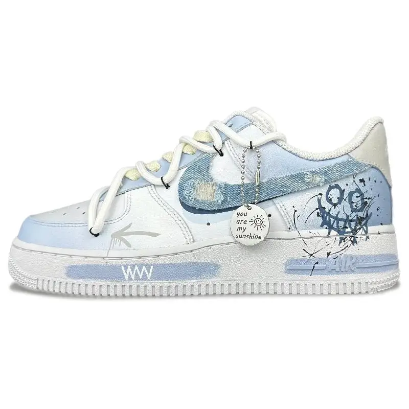 【Настроить】Nike Air Force 1 Обувь для скейтбординга Мужские кроссовки CW2288-111
