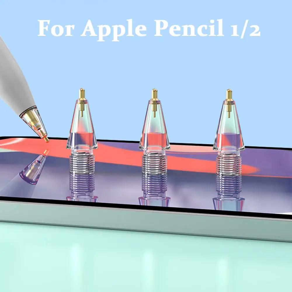 Стилус для планшетов, совместимый с Apple, сменный наконечник карандаша, запасной наконечник, прозрачный