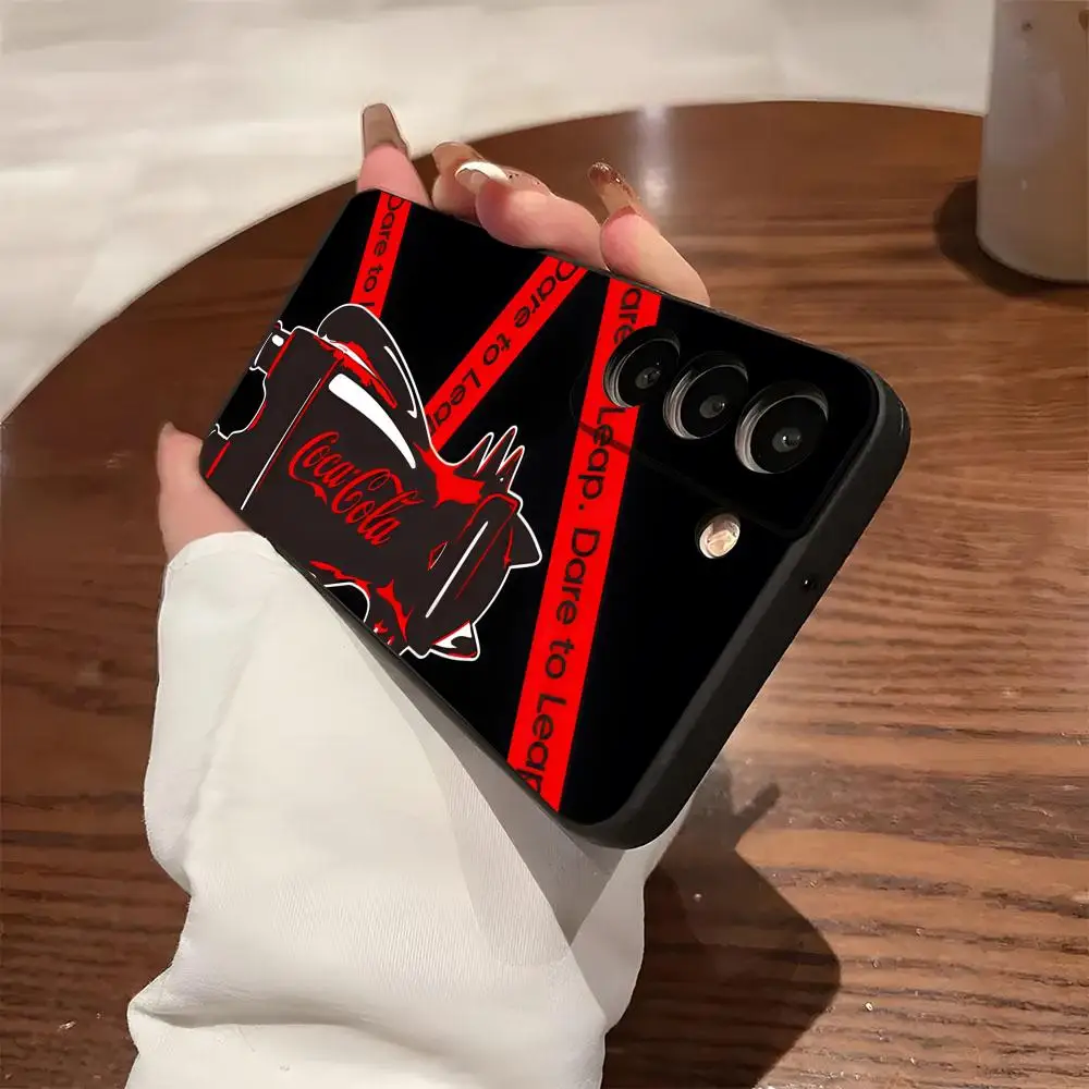 Фото C-Coca-Fashion Cola Phone Case For Samsung S25 S24 FE S23 S22 S21 Plus S20 Ultra Note20Ultra Black Soft Shell №3