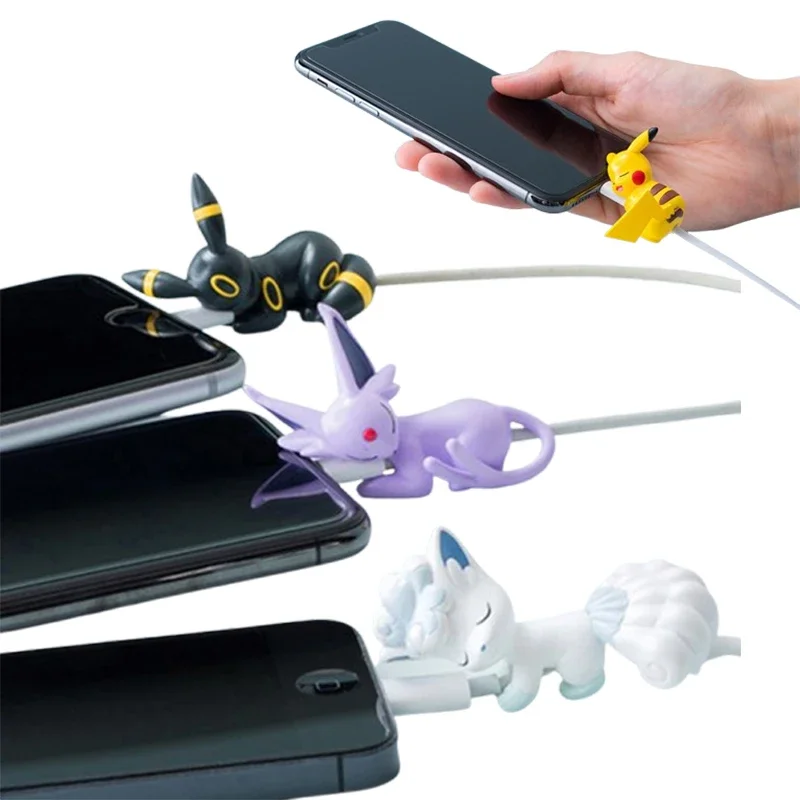 Кабель для передачи данных Pokemon Pikachu, защитный рукав, аниме, USB-кабель для зарядки, линия передачи данных, наушники, защитный чехол, аксессуары, подарок