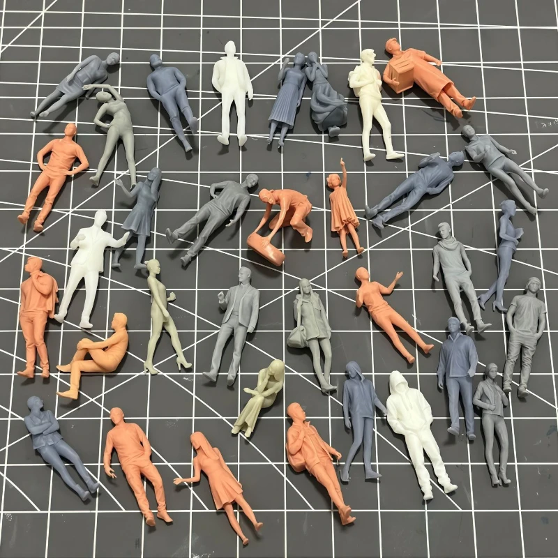 Масштаб 1:64, маленькая фигурка, кукольная мини-смола, gk, белая форма, фигурка, раскраска для начинающих, тренировочная сцена, модель 3D-печати