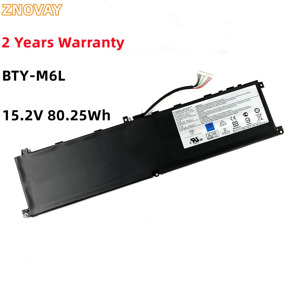 Аккумулятор ZNOVAY BTY-M6L для MSI GS65 GS75 Stealth Thin 8RF 8RE PS63 P65 P75 Creator 8RC 8SC 9SC 9SE MS-16Q3 MS-16Q2 Series