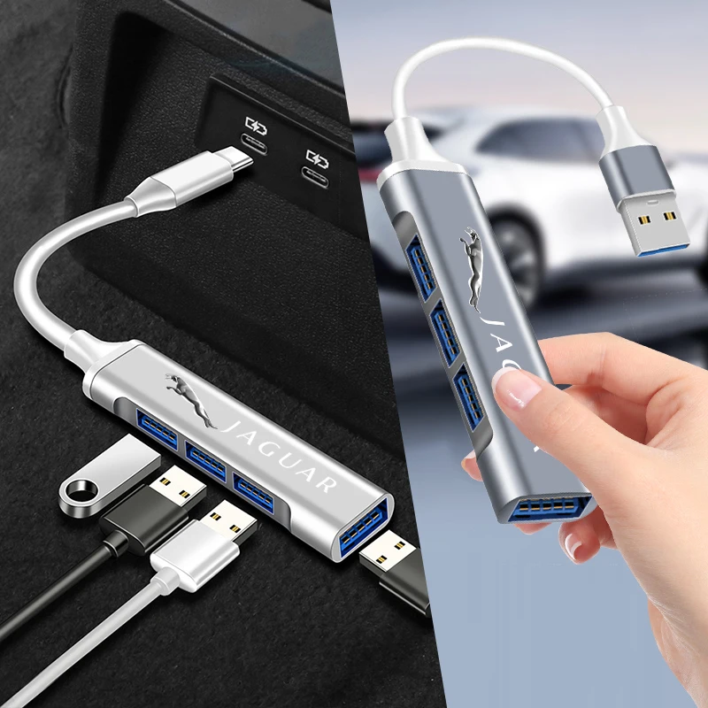 Поворотный USB-адаптер типа C для Jaguar XF XE V8 E-Pace F-Pace F-TYPE X S F Type XJ XEL XFL, украшения для гитары, 1 шт.