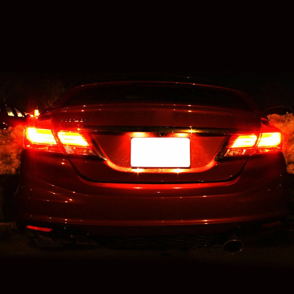 Фото 2 шт., красная мигающая Светодиодная лампа для Honda Civic A/ccord №2