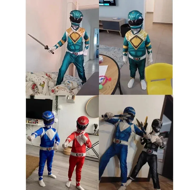 Фото Хэллоуин Power Samurai Sentai Shinkenger Rangers костюм для взрослых и детей для мальчиков супергерой косплей комбинезон для дня рождения костюм зентай №2