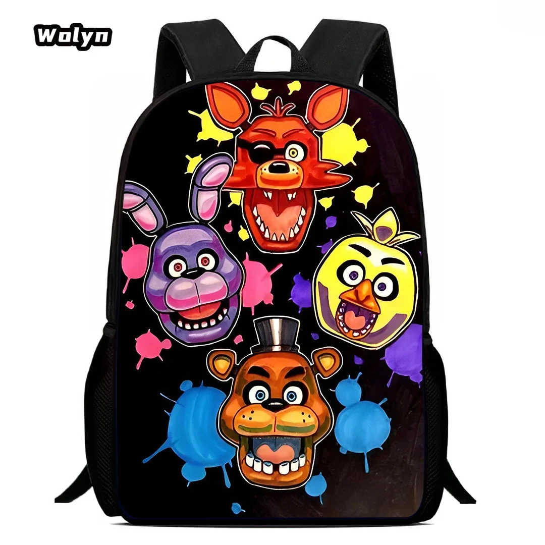 Школьный рюкзак с героями аниме F-Five N-Nights at F-Freddys FNAF, школьная сумка с героями мультфильмов для мальчиков и девочек, прочный Детский рюкзак для детского сада