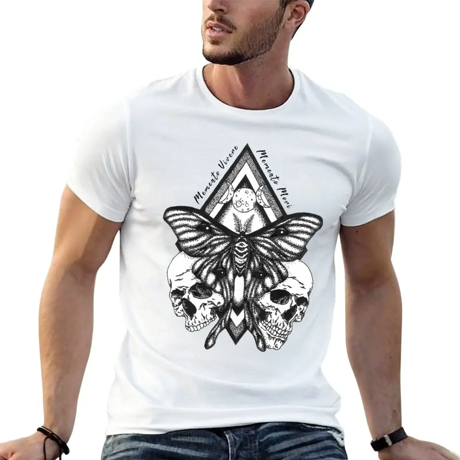 Футболка Memento, Memento Mori, модная быстросохнущая футболка для мужчин