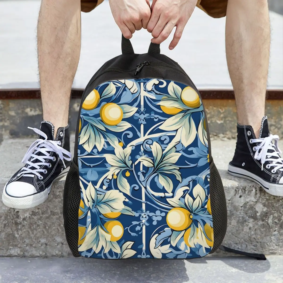 Итальянский студенческий рюкзак Majolica Tile 24, школьная сумка, походный дорожный рюкзак для мальчиков и девочек, модная сумка для книг, сумки на плечо (art.: 3920d04681765) - 3920d04681765