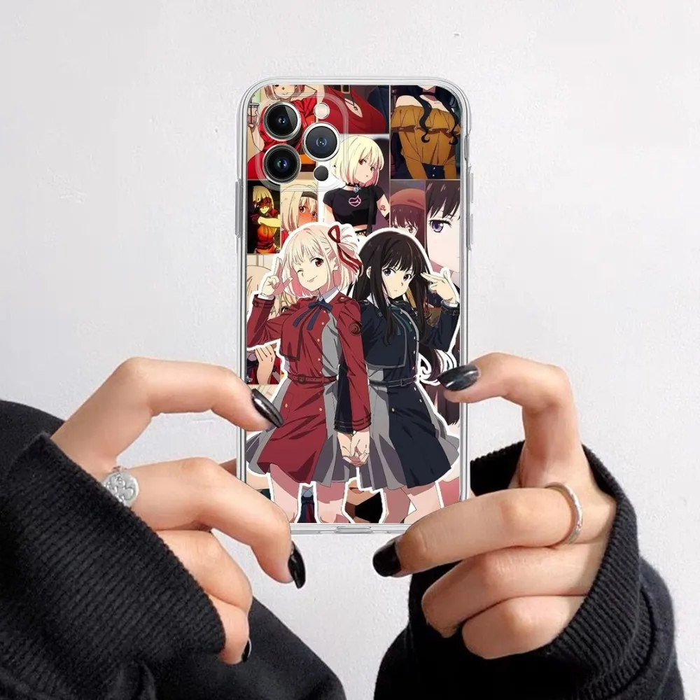Фото Lycoris отдача Chisato чехол для телефона iPhone 15 14 13 12 11 Pro Max XS X XR SE 2020 6 7 8 Plus Mini защитный чехол №3