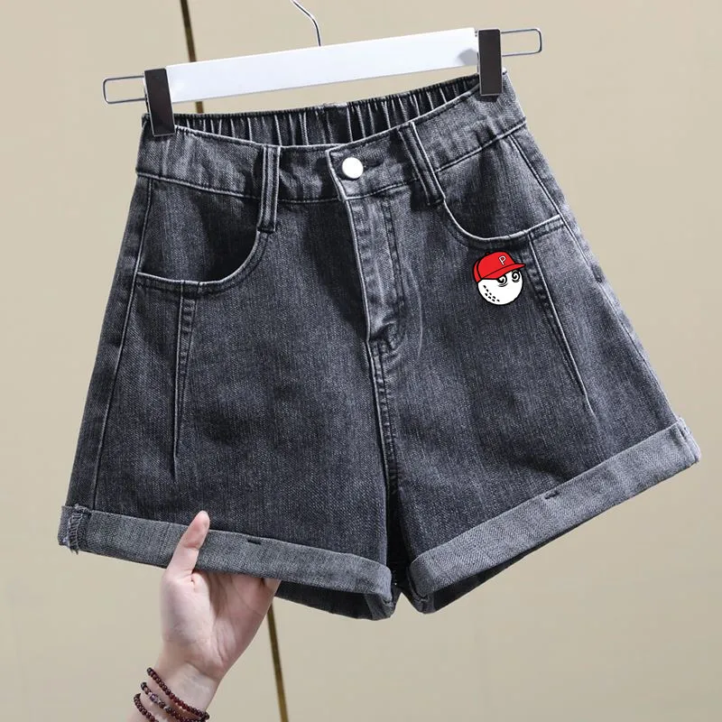 Фото Benuynffy Golf Olahraga Lurus Kaki Pendek Jeans Tinggi Padat Wanita 2023 №4