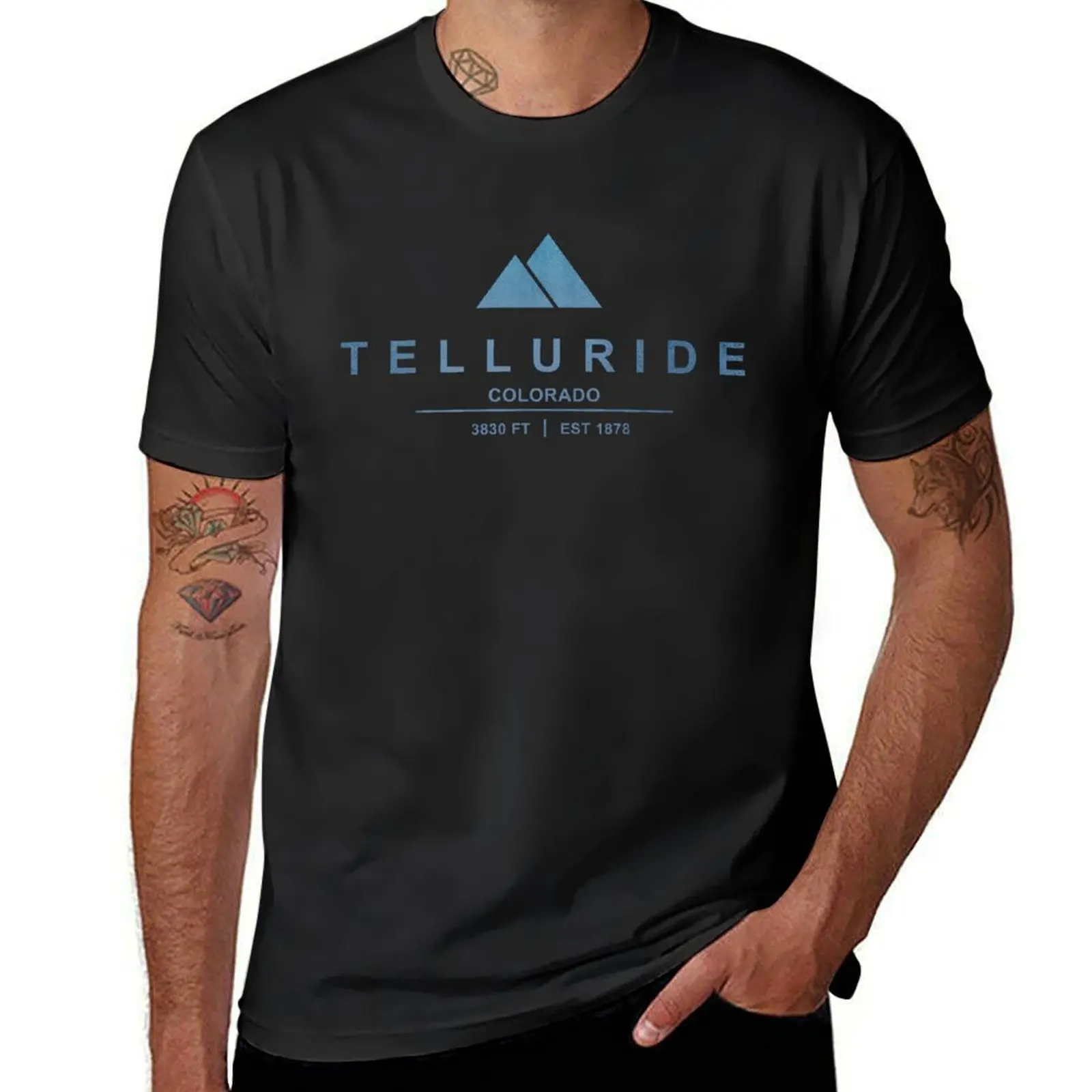 Футболка для мальчиков Telluride, лыжная курорт, Колорадо, Спортивные фанаты, белая футболка с принтом животных для мужчин