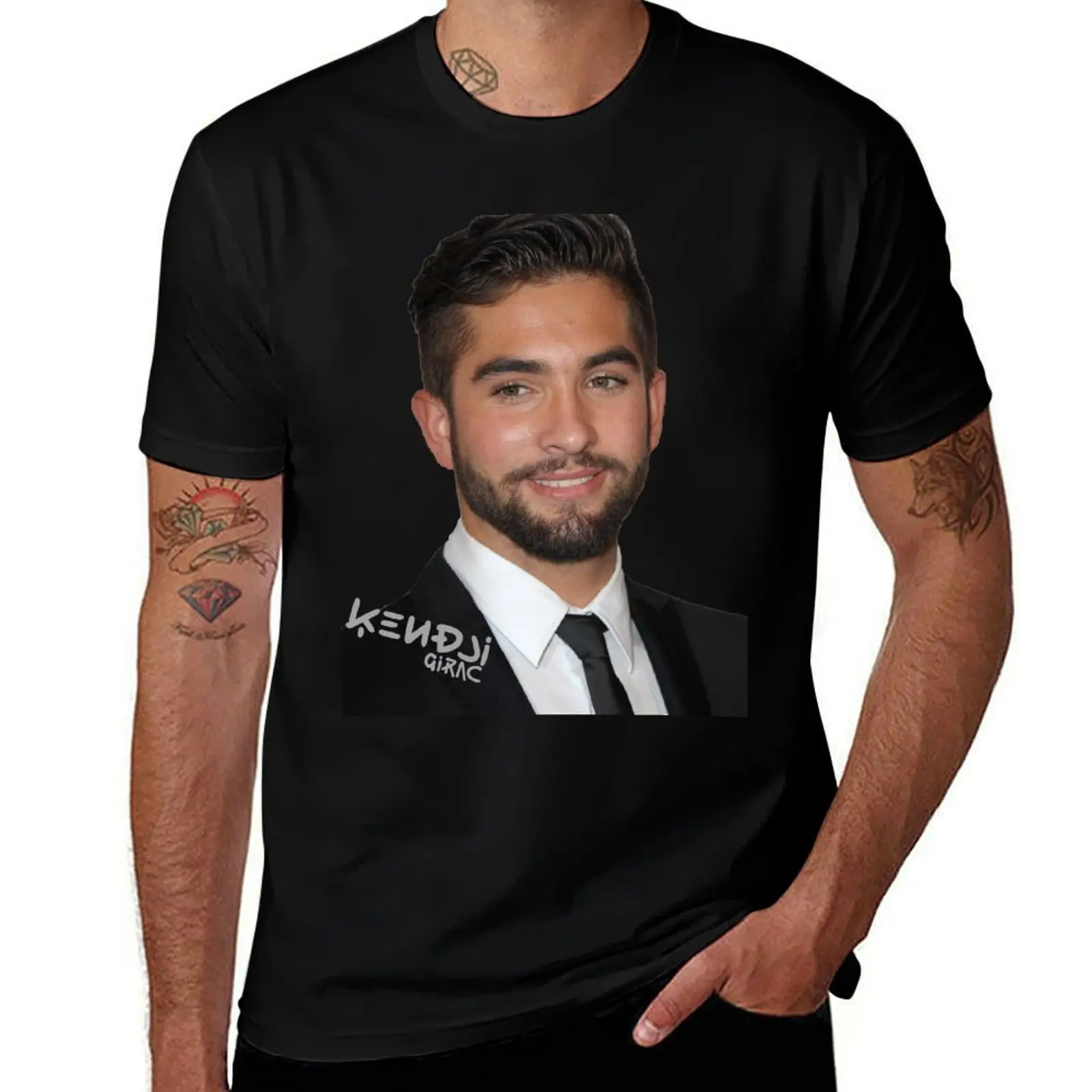 Футболка Kendji Girac, одежда на день Святого Валентина, корейская мода, мужская футболка больших размеров, футболки для мужчин