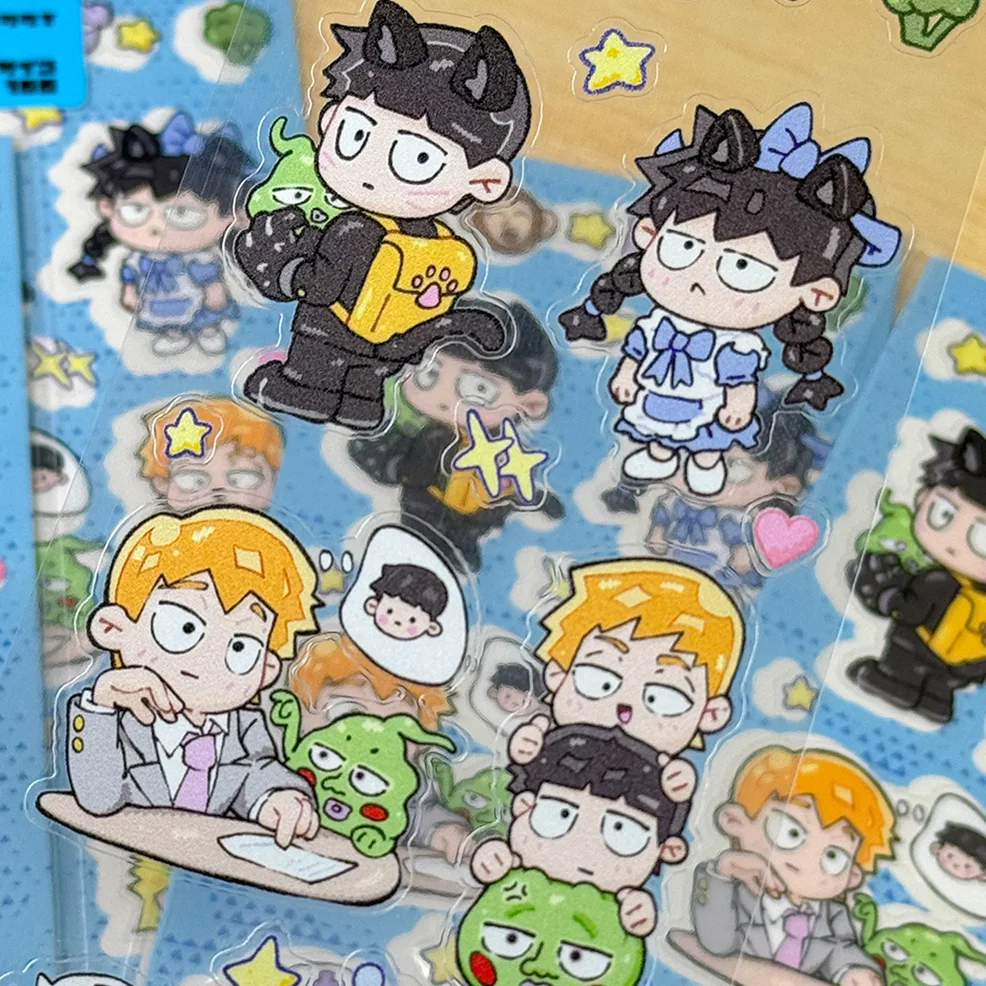 Аниме Mobu Saiko Hyaku Dimple Reigen Arataka Kageyama Shigeo Mob Psycho 100 Косплей Мультфильм Стикеры Пастер Наклейки Талисман