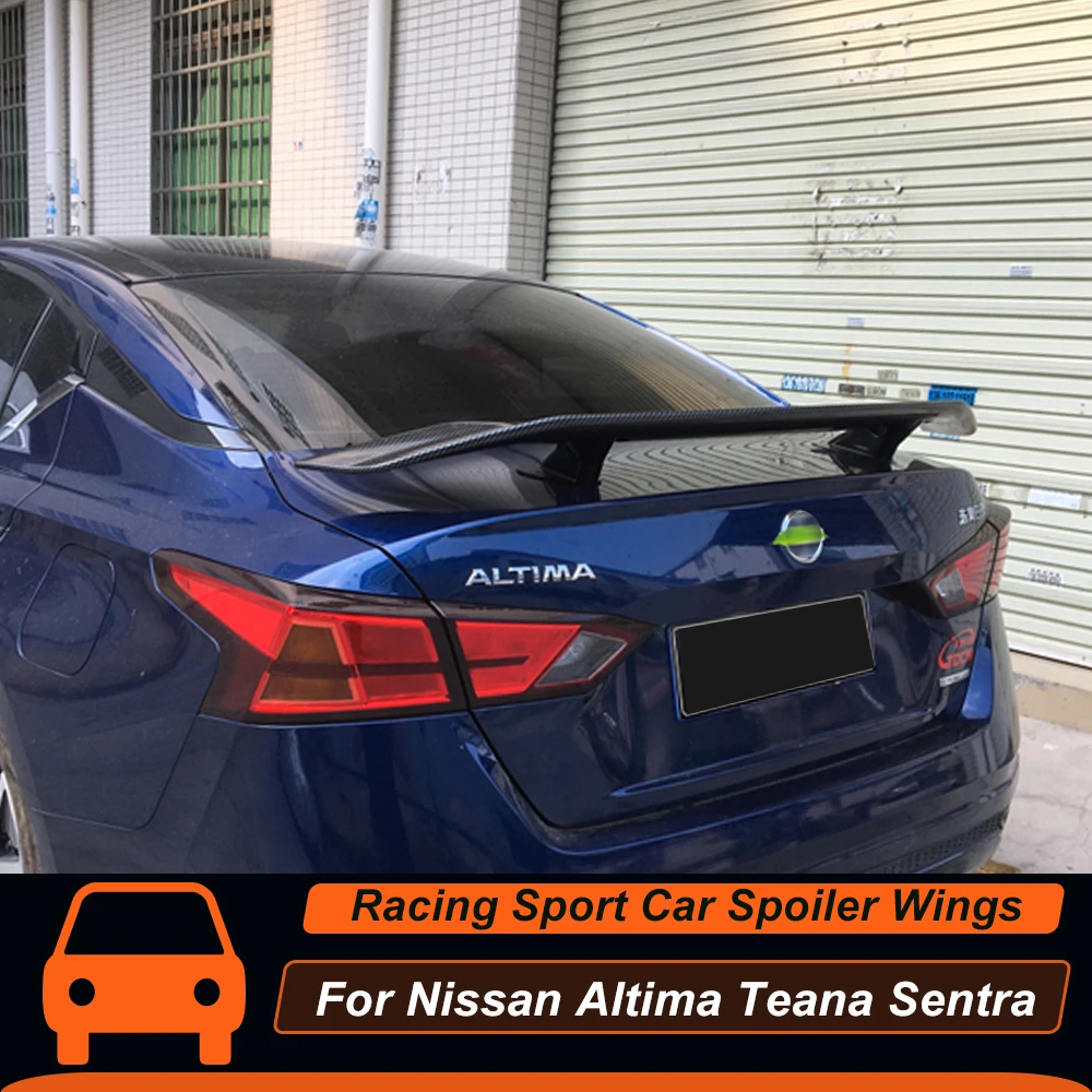 Для Nissan Teana Altima Sentra Задняя Крышка багажника губа хвост автомобильный спойлер Крылья черный углеродный универсальный внешний тюнинг аксессуары