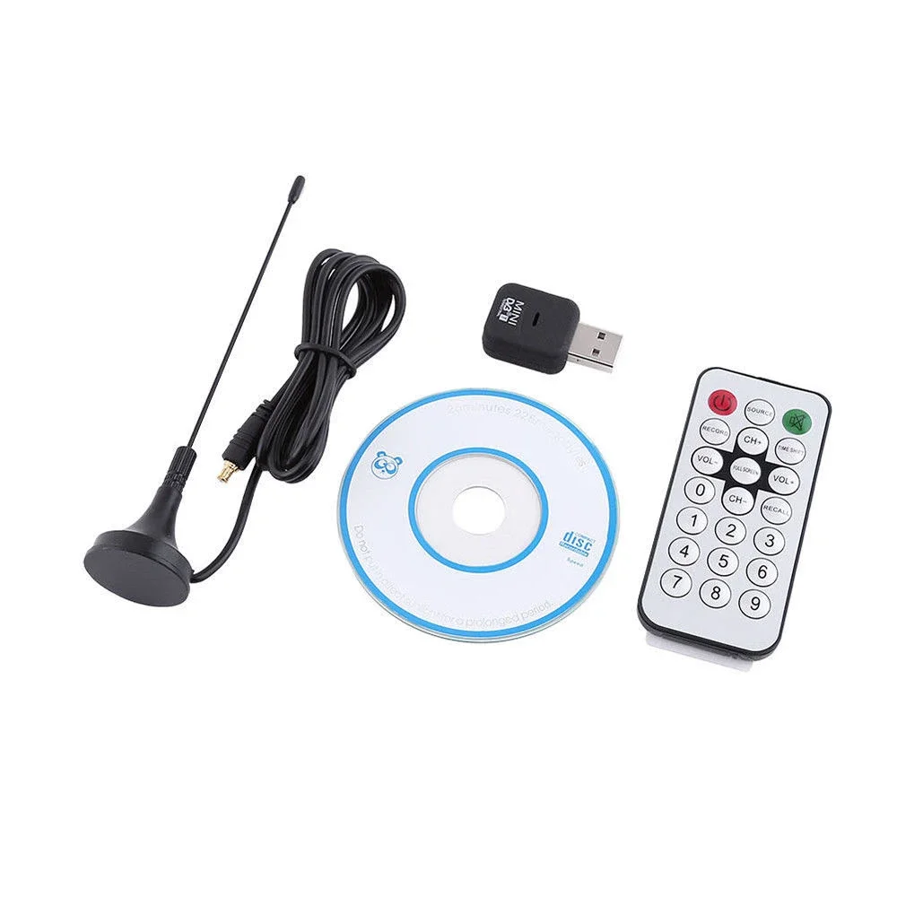 Антенный тюнер HDTV Внутренний приемник USB 2.0 Dongle Stick Мини-цифровой ТВ-приставка SDR+DAB+FM с дистанционным управлением