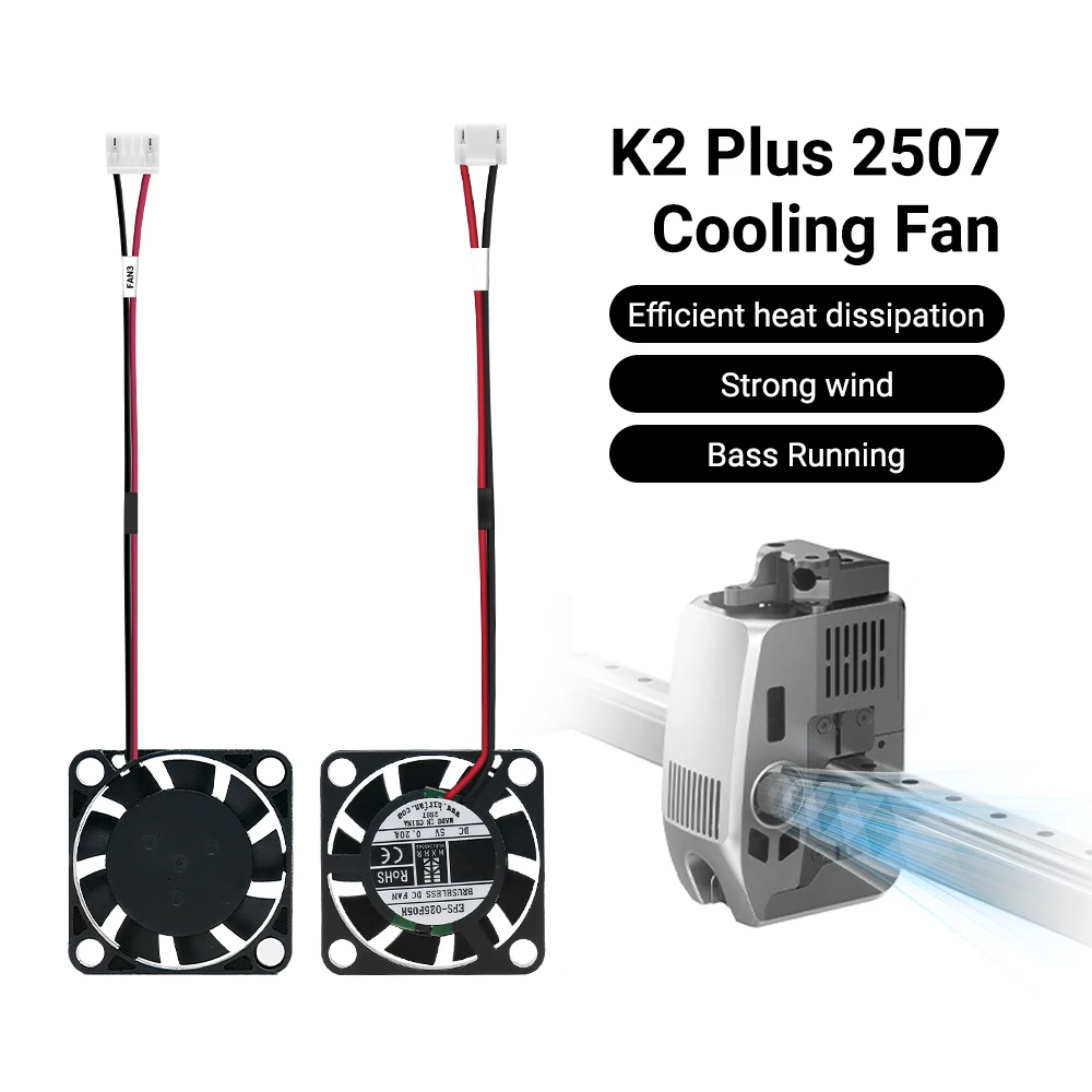 K2 Plus 2507, вентилятор с экструзионным двигателем L100, оригинальный осевой вентилятор K2 Plus для деталей 3D-принтера K2 Plus