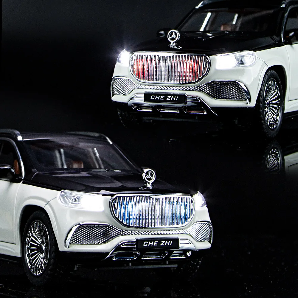 Фото 1:24 Maybach GLS600 имитация модели из сплава, звуковая и световая обратная связь, коллекция игрушек, орнамент №4