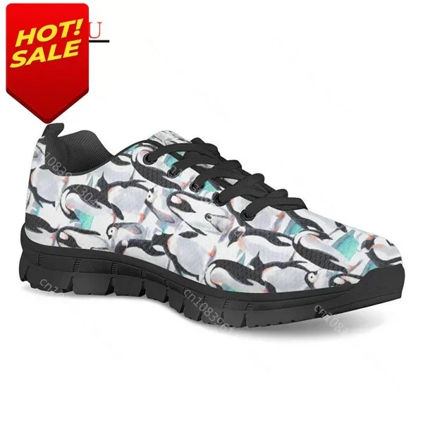 Фото Simpatico Cartone Animato Pinguino Stampa Мужской Scarpe Повседневная маски на шнуровке Scarpe Basse Animali Schizzo Personalizzar №3
