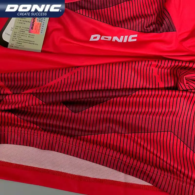 Фото Спортивная майка для настольного тенниса DONIC, дышащая, стильная, подходит для соревновательных тренировок №5