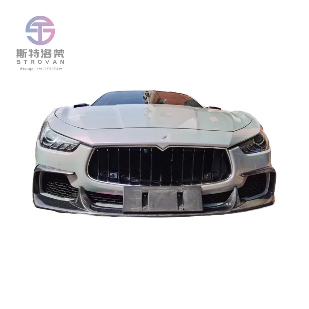 Для Maserati Giro Body Kit для Maserati Giro Upgrade ASP Стиль Углеродное волокно Передний диффузор для губ Боковая юбка Спойлер