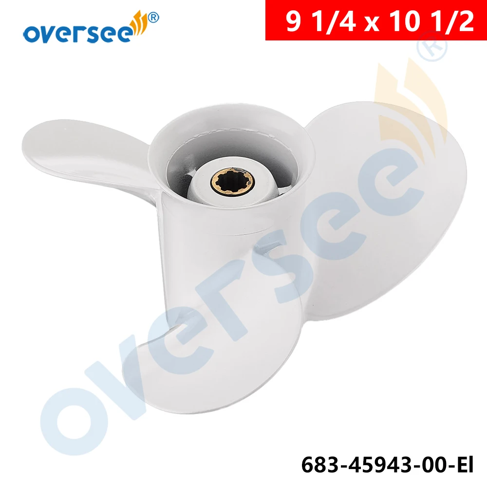 Фото OVERSEE 683-45943-00 Алюминиевый пропеллер размером 9-1/4x10-1/2 для подвесного мотора Yamaha 9,9 л.с. 15 л.с. 683-45943-00 №3