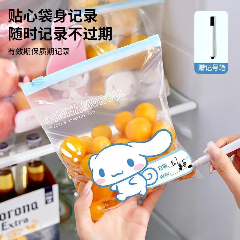 Фото Герметичный мешок Sanrio, пищевой класс, можно заморозить, бытовой, с толстой молнией, самозапечатывающийся мешок, холодильник, специальное хранилище или сохранение №2