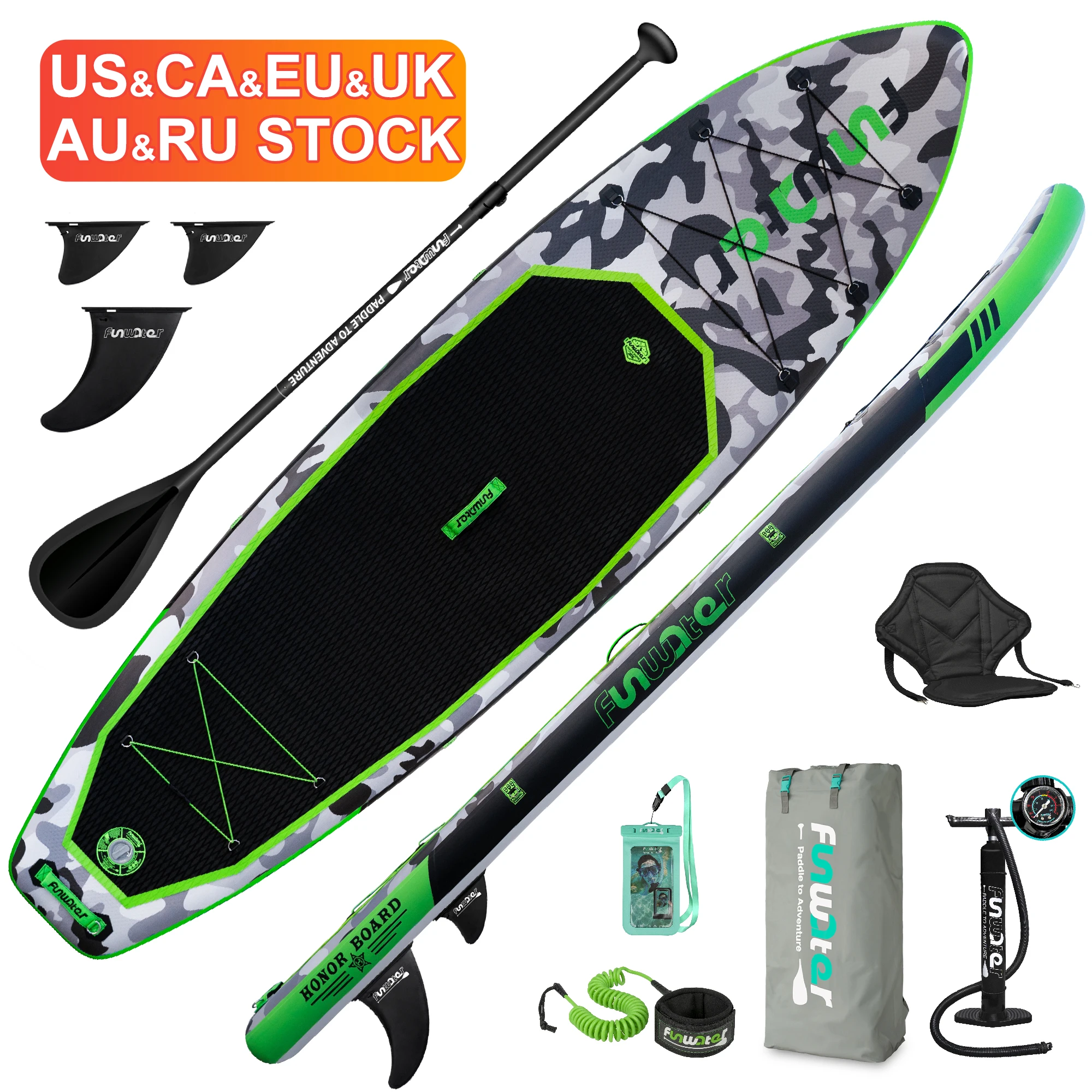 FUNWATER дропшиппинг OEM 11 'доска для серфинга стоячая черная доска для серфинга для продажи sup водные виды спорта доска для серфинга доска для серфинга