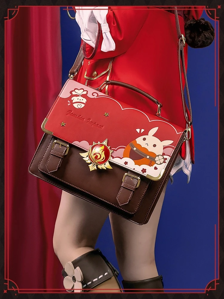Klee Preppy Пригородная сумка Рюкзак Игра Genshin Impact Костюмы для косплея Аниме Мужская или женская сумка на плечо Сумка для девочек 2025