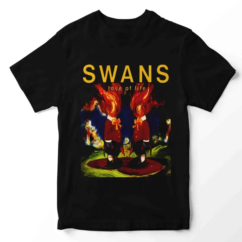 Футболка Swans для взрослых, футболка обычного кроя с круглым вырезом, классическая футболка, мужская одежда