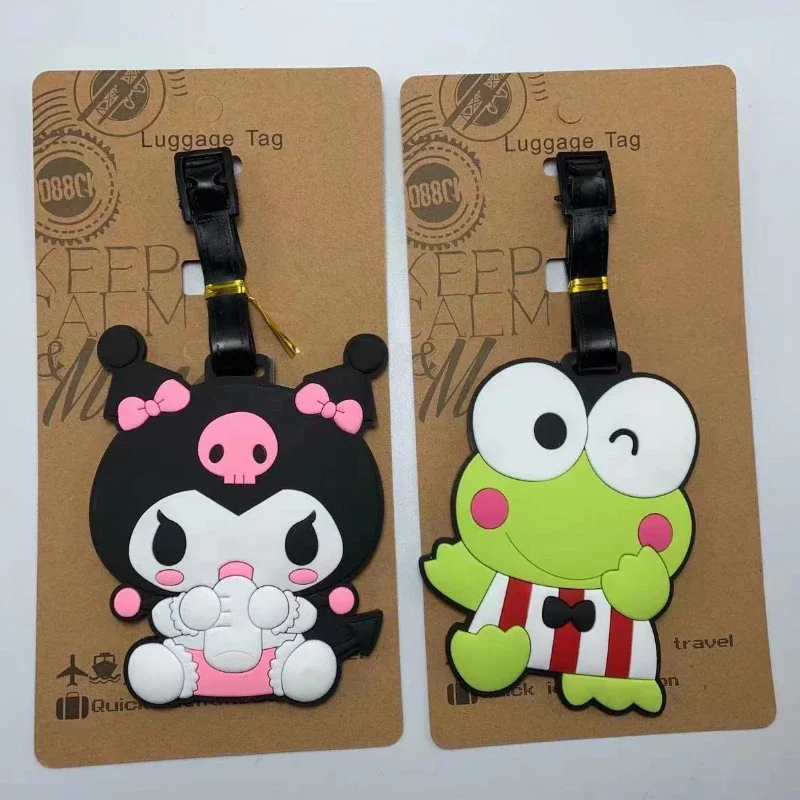 Kawaii Sanrio аниме Cinnamoroll Kuromi почтовые Симпатичные Мультяшные багажные бирки простые багажные бирки милые вещи для девочек
