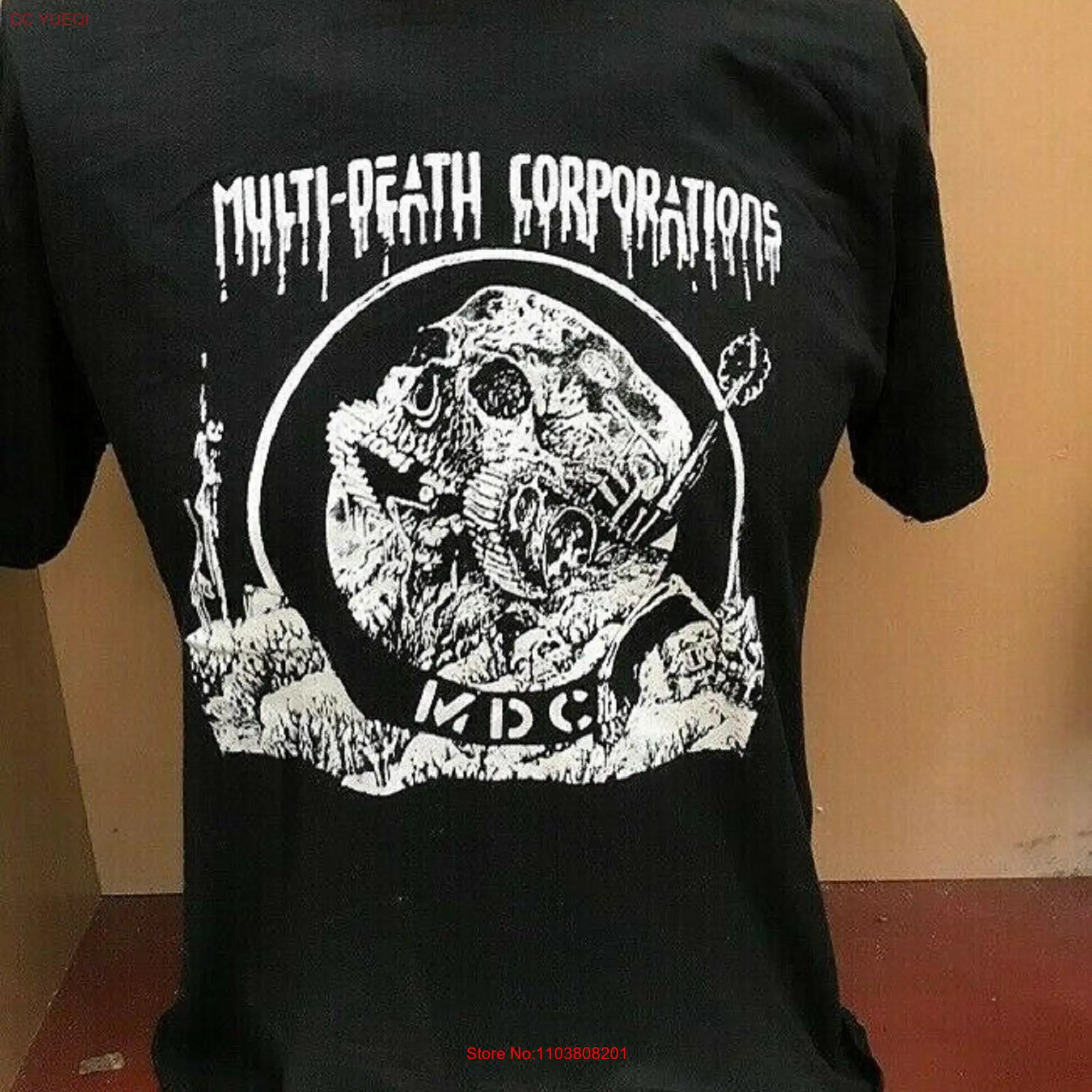 Футболка Multi Death Corporation в стиле панк-рок с длинными или короткими рукавами