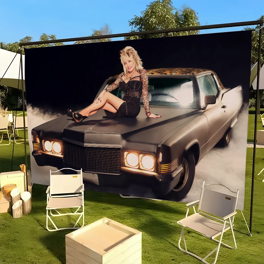 Фото Певица D-Dolly P-Parton флаг для кемпинга на открытом воздухе, бара, пикника, вечерние украшения для дома, баннер №2