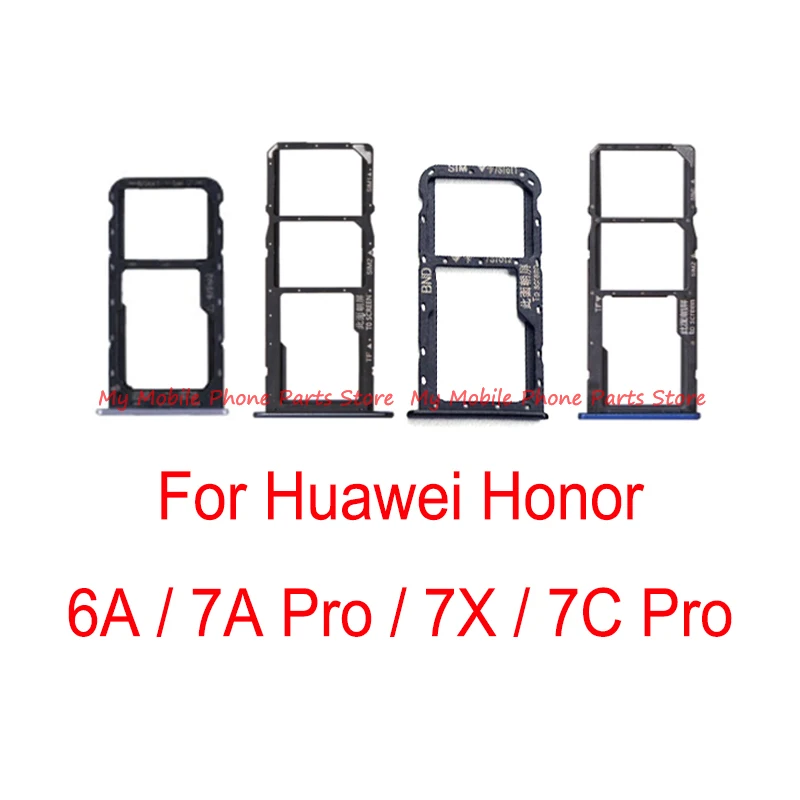 10 шт. лоток для двух Sim-карт для Huawei Honor 6A 7A 7X 7C Pro Sim лоток держатель слота для карт адаптер для Huawei Honor 7A Pro запасные части