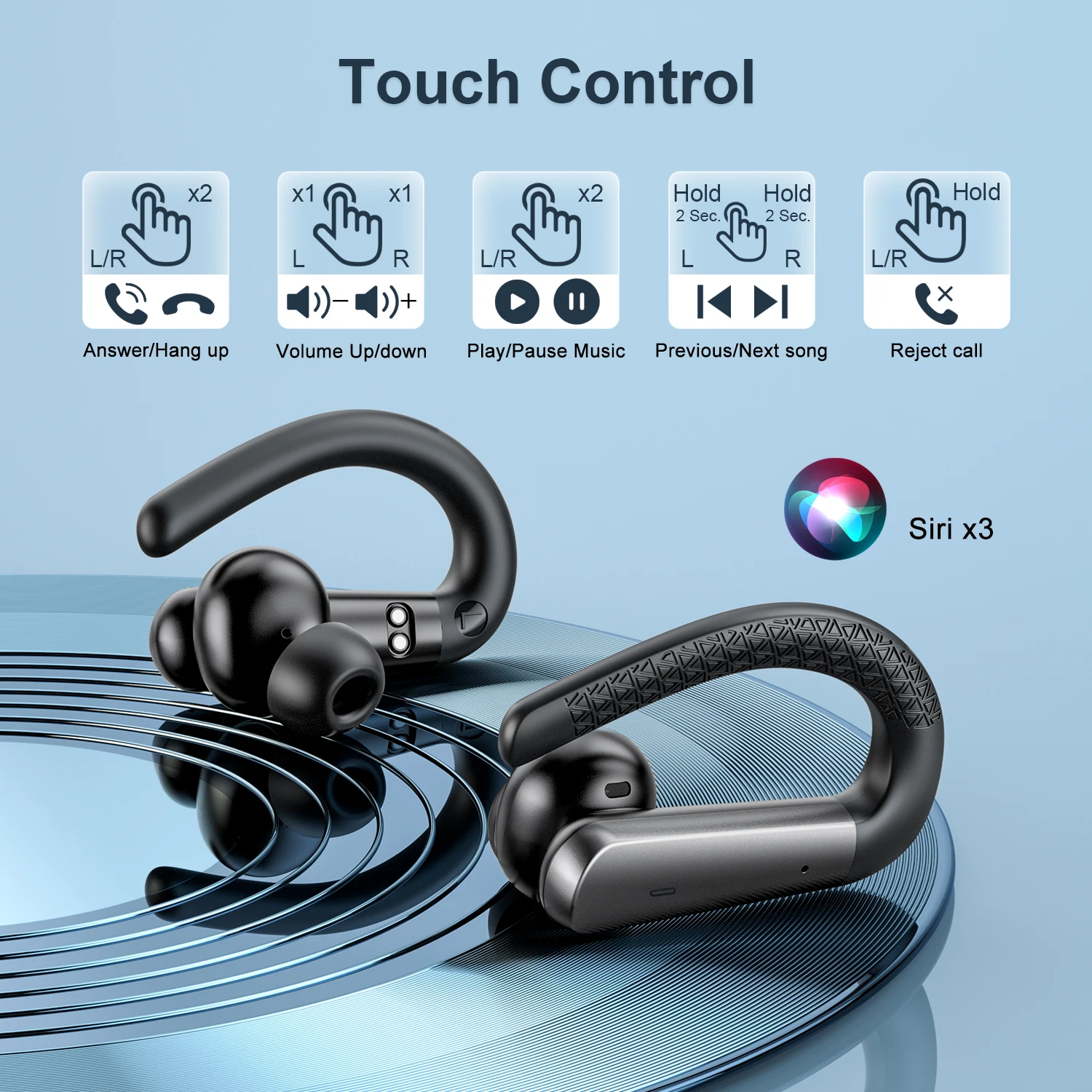 Фото New Bee X13 Bluetooth-наушники; Беспроводные наушники; IPX6; Водонепроницаемые; Спортивные; Для бега; TWS-гарнитура; 40 часов; Наушники с фотодисплеем №4