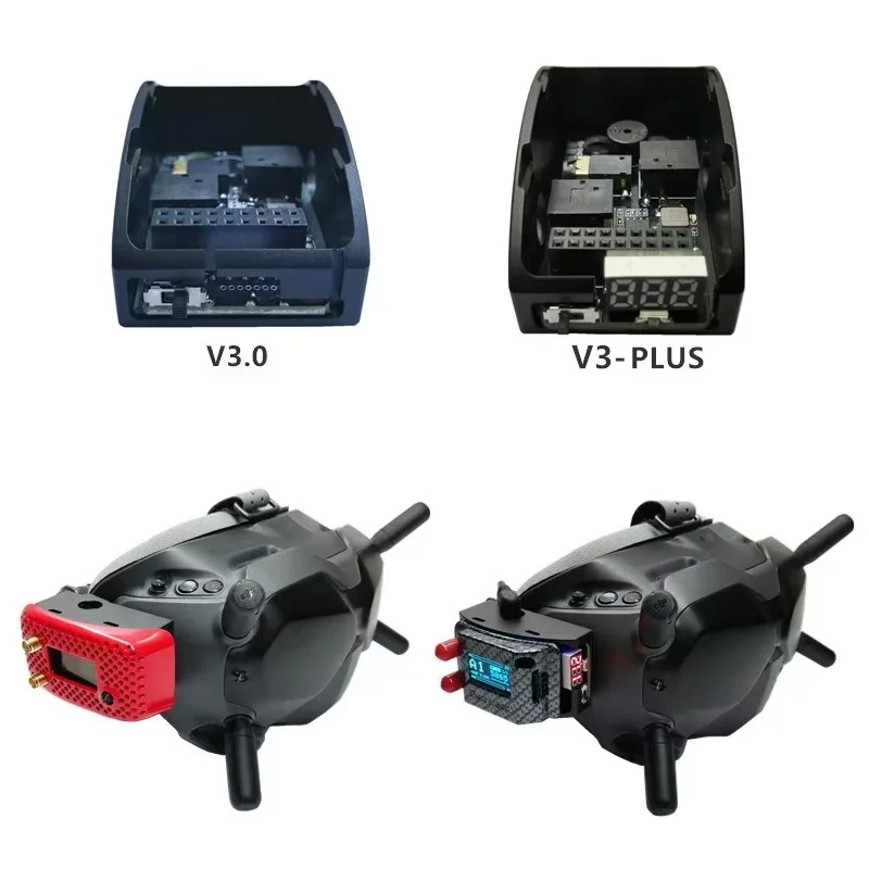 Базовый отсек аналогового приемника 1,2G/1,3G/5,8G RX PORT 3.0 PLUS FPV подходит для DJI V1 V2 FPV видеоочков с низким напряжением