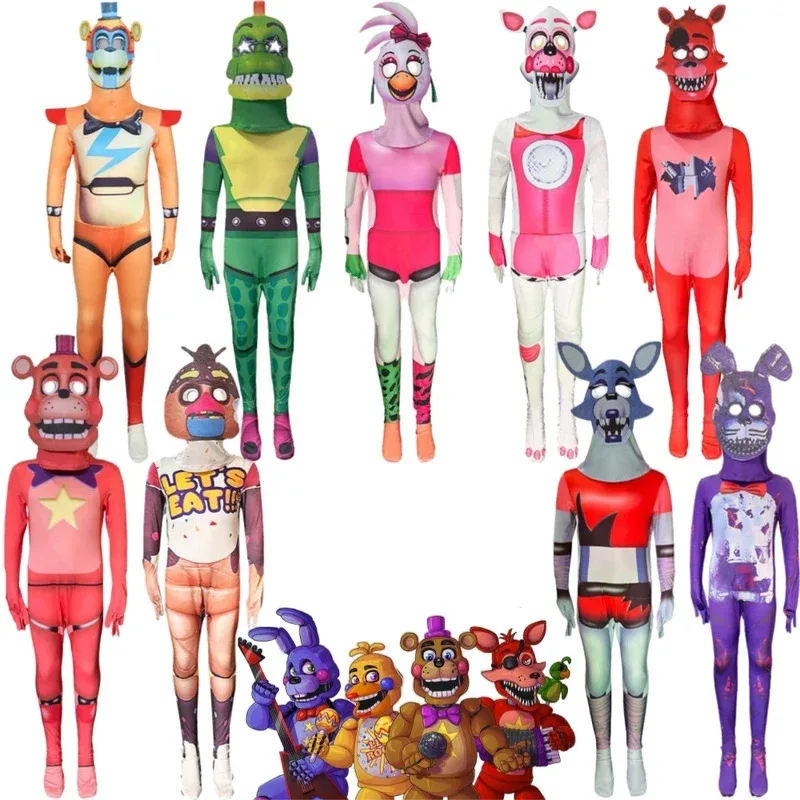 Didi 2025 2025 hhhGame Five Nights Freddy Fazbear Bonnie Rabbit Chica Chicken Foxy Pirate Косплей Костюм Аниме Ужасы Боди