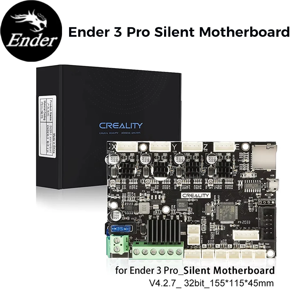 Комплект бесшумной материнской платы Creality Ender 3 Pro, 32-битный модернизированный высокопроизводительный V4.2.7 с драйвером TMC2225 Marlin 2.0.1 3D-печать