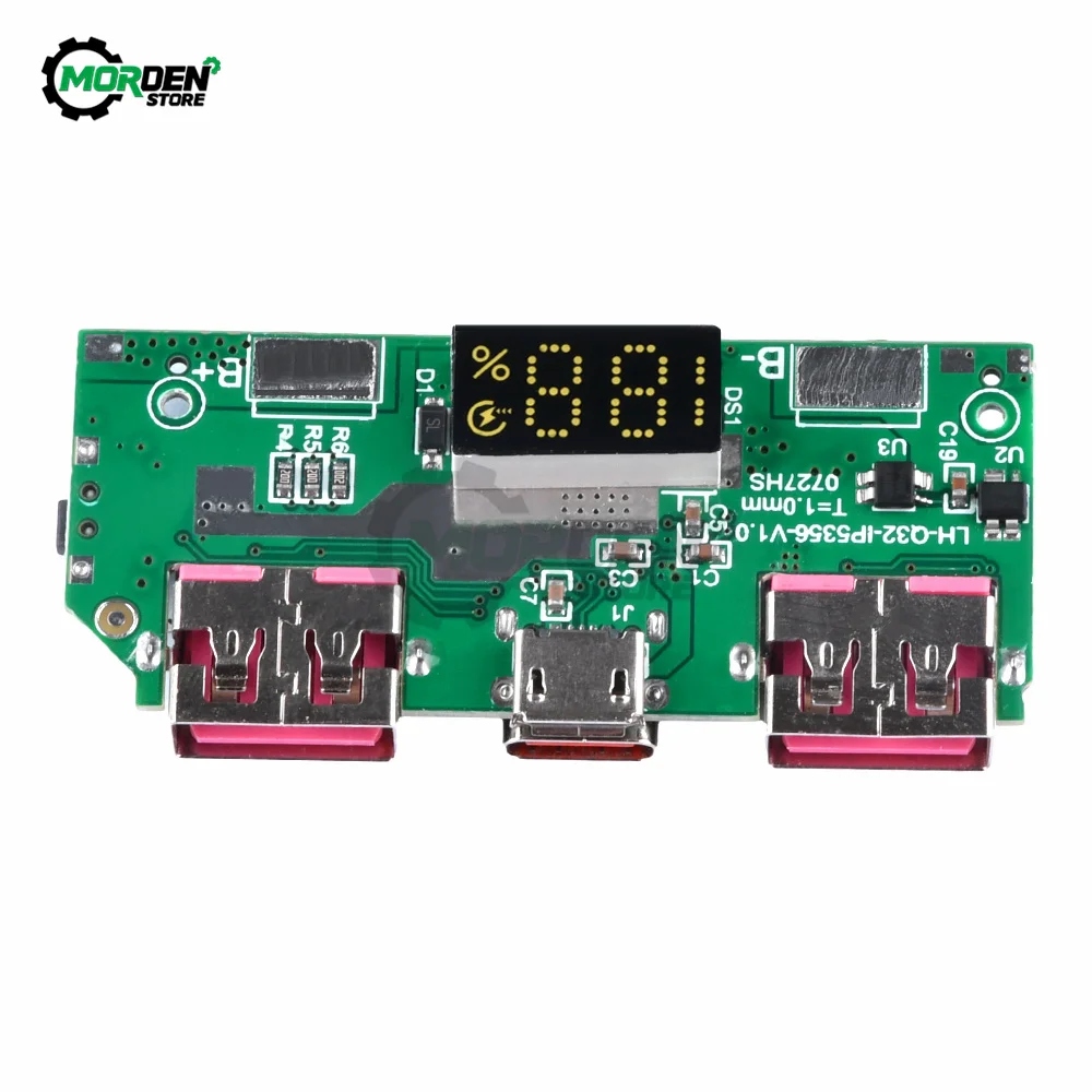 Фото Модуль быстрой зарядки для литиевых батарей 5 В, 3 А, IP5356 TYPE-C Micro USB QC3.0 2,0 PD3.0 PD2.0/AFC/FCP №5