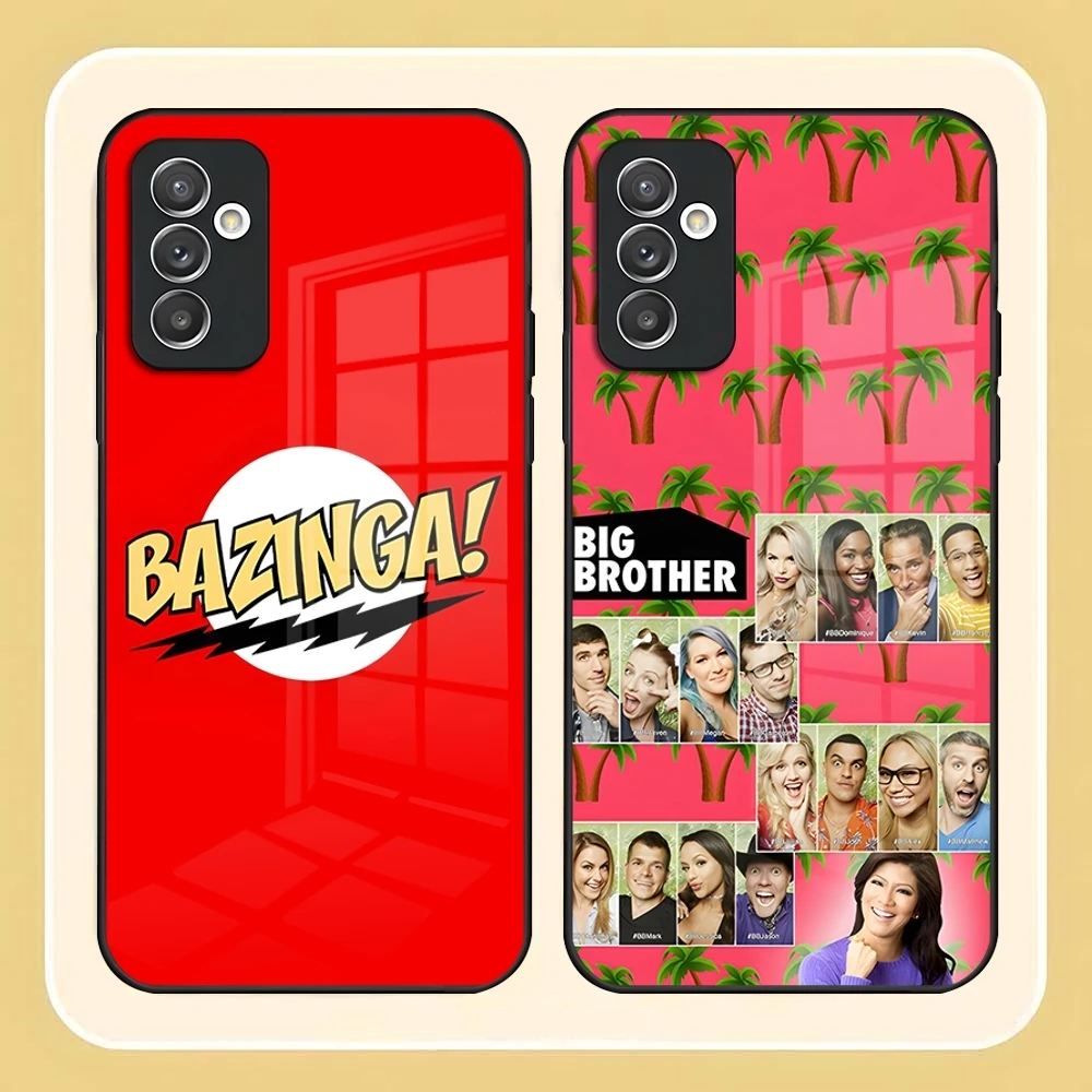 Чехол для телефона The Big Bang Theory TBBT для Samsung S24 Ultra S23 S22 S20 Fe S21 Plus A54 A34 A24 A53 A13 A16 Стеклянная задняя крышка
