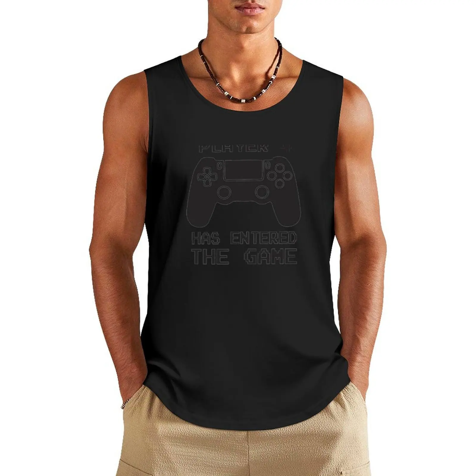 PLAYER 4 HAS ENTERED THE GAME BABYGROW ЗАБАВНАЯ ПОДАРОК Майка без рукавов спортивная рубашка мужские фитнес-музыкальные мужские спортивные футболки для мужчин