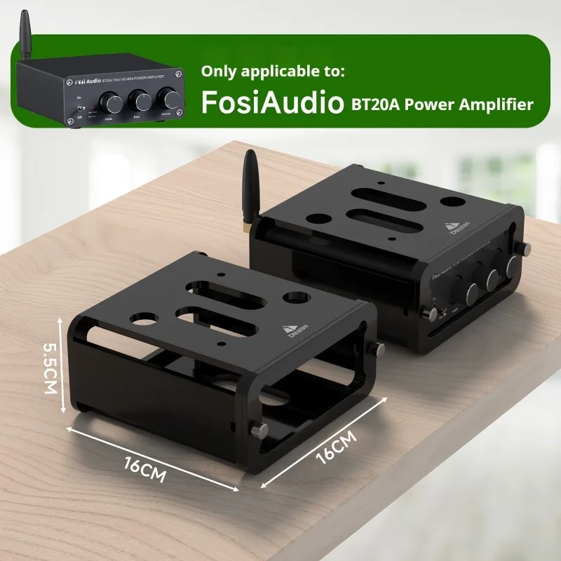 Фото Акриловый настенный держатель для усилителя Fosi Audio BT20A под настольным креплением, настольная подставка, органайзер, станция, настольный кронштейн №3